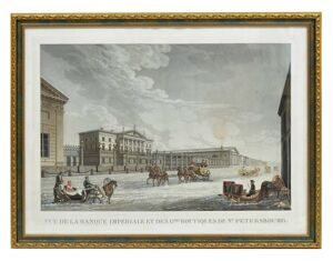 М.Ф. Дамам-Демартре. Вид Центрального банка Российской империи. Париж. 1812.