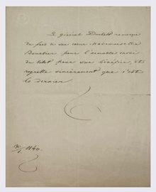 Письмо генерала Дубельта Виржинии Бурбье. Санкт-Петербург. 1840 год.