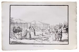 Джон Огастес Аткинсон. Мясной рынок. Литография. Париж, 1821 год.